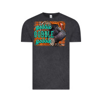 Vintage Black Thanksgiving Turkey Gobble Gobble Vintage Tee - NancyCooperArtShop