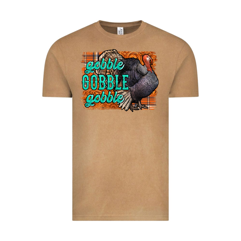 Thanksgiving Turkey Gobble Gobble Vintage Tee by NancyCooperArtShop | Teevron