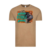 Vintage Coffee Thanksgiving Turkey Gobble Gobble Vintage Tee - NancyCooperArtShop