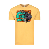 Vintage Mustard Thanksgiving Turkey Gobble Gobble Vintage Tee - NancyCooperArtShop