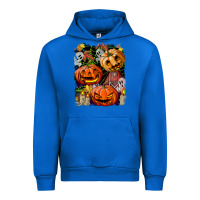 Cobalt Halloween Pumpkins Urban Hoodie - BundleAndBundleShop