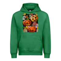 Emerald Halloween Pumpkins Urban Hoodie - BundleAndBundleShop
