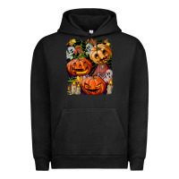 Pigment Black Halloween Pumpkins Urban Hoodie - BundleAndBundleShop