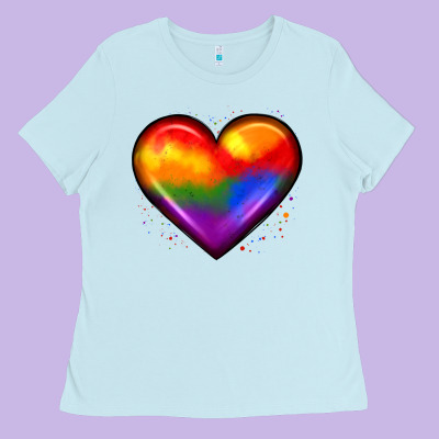 Pride Heart Ladies Tee Designed By Jahusdesignshop