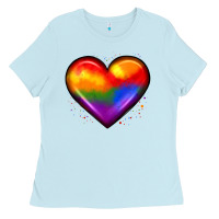 Baby Blue pride heart Ladies Tee - JahusDesignShop
