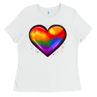White pride heart Ladies Tee - JahusDesignShop