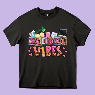 School Vibes Heavy Core Tee Designed By Adodesignshop