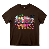 Chocolate Brown school vibes Heavy Core Tee - AdoDesignShop