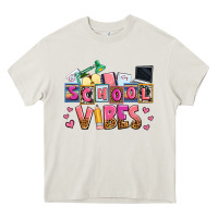 Cream school vibes Heavy Core Tee - AdoDesignShop
