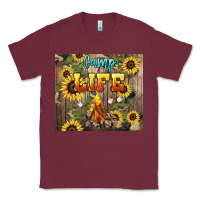 Burgundy camp life Classic Tee - NancyCooperArtShop