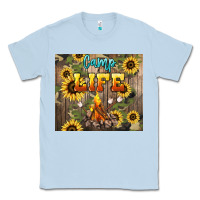 Dusty Blue camp life Classic Tee - NancyCooperArtShop