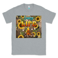 Heather Grey camp life Classic Tee - NancyCooperArtShop