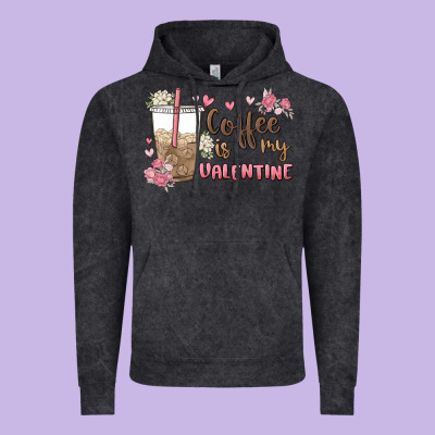 Coffee Is My Valentine Vintage Hoodie Designed By Maliassmallbusiness