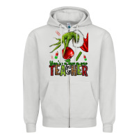 Dove Grey Christmas Character Zipper Hoodie - NancyCooperArtShop