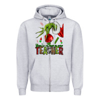 Heather Grey Christmas Character Zipper Hoodie - NancyCooperArtShop