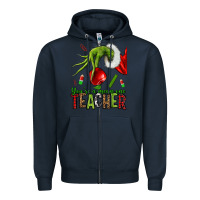 Navy Christmas Character Zipper Hoodie - NancyCooperArtShop