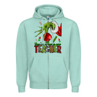 Seafoam Christmas Character Zipper Hoodie - NancyCooperArtShop