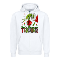 White Christmas Character Zipper Hoodie - NancyCooperArtShop