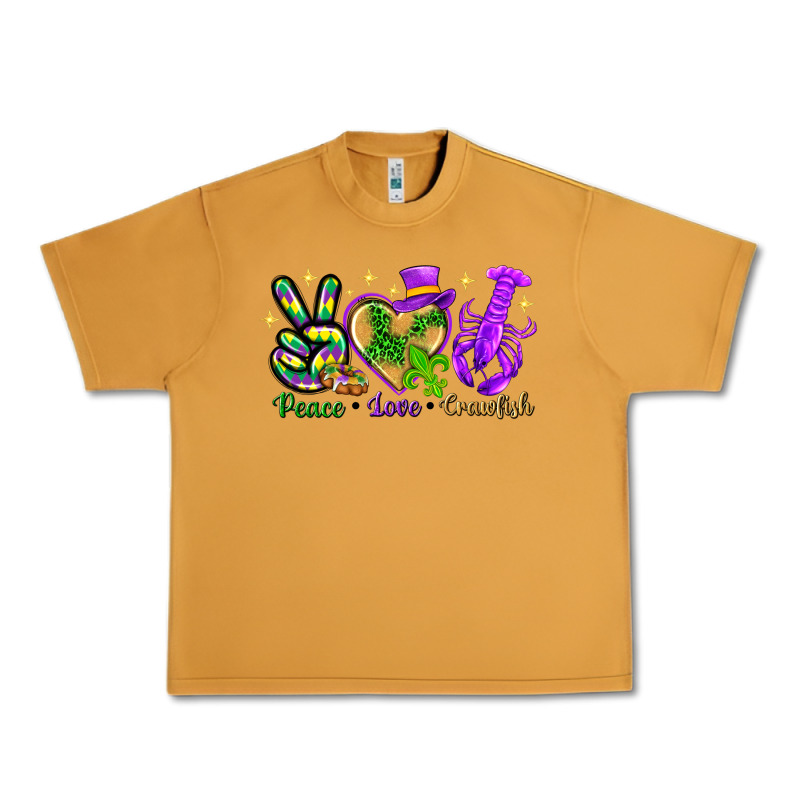 Peace Love Crawfish Urban Heavy Tee by NancyCooperArtShop | Teevron