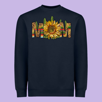 Western Mom With Sunflower Heavyweight Sweatshirt Designed By Bundleandbundleshop