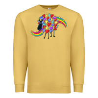 Antique Gold Rainbow sheep Premium Sweatshirt - CowGirlArtShop