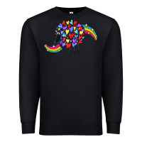 Black Rainbow sheep Premium Sweatshirt - CowGirlArtShop