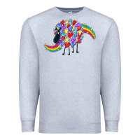 Heather Grey Rainbow sheep Premium Sweatshirt - CowGirlArtShop