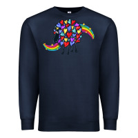 Navy Rainbow sheep Premium Sweatshirt - CowGirlArtShop
