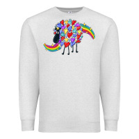 Oatmeal Heather Rainbow sheep Premium Sweatshirt - CowGirlArtShop