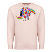Pale Pink Rainbow sheep Premium Sweatshirt - CowGirlArtShop