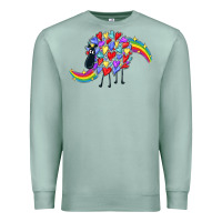 Seafoam Rainbow sheep Premium Sweatshirt - CowGirlArtShop