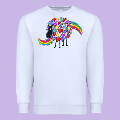 Rainbow Sheep Premium Sweatshirt Designed By Cowgirlartshop