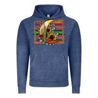 Vintage Denim turquoise desert moon serape background Vintage Hoodie - Jasminsmagicworld