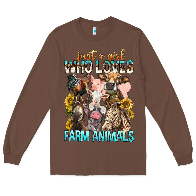 Just A Girl Who Loves Farm Animals Long Sleeve Tee by BundleAndBundleShop | Teevron