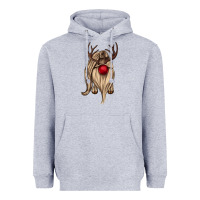Heather Grey deer gnome Heavyweight Hoodie - CowGirlArtShop
