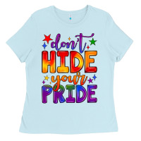 Baby Blue don't hide your pride Ladies Tee - JahusDesignShop