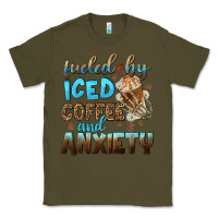 Army Green fueled by iced coffee and anxiety Classic Tee - NancyCooperArtShop