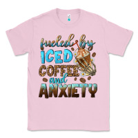 Bubblegum Pink fueled by iced coffee and anxiety Classic Tee - NancyCooperArtShop
