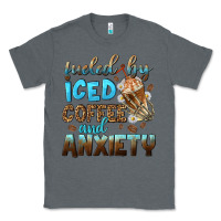 Charcoal Heather fueled by iced coffee and anxiety Classic Tee - NancyCooperArtShop