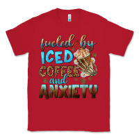 Red fueled by iced coffee and anxiety Classic Tee - NancyCooperArtShop