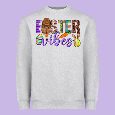 Easter Vibes Heavyweight Sweatshirt Designed By Bundleandbundleshop