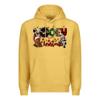 Antique Gold mooey christmas Premium Hoodie - CowGirlArtShop
