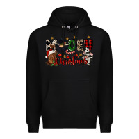 Black mooey christmas Premium Hoodie - CowGirlArtShop