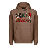 Chestnut mooey christmas Premium Hoodie - CowGirlArtShop
