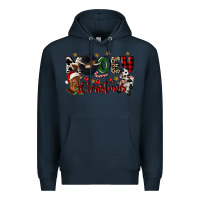 Navy mooey christmas Premium Hoodie - CowGirlArtShop