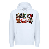 White mooey christmas Premium Hoodie - CowGirlArtShop