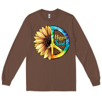Chestnut Hippie Soul with Sunflower and Leopard Background Long Sleeve Tee - JahusDesignShop