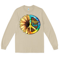 Mushroom Hippie Soul with Sunflower and Leopard Background Long Sleeve Tee - JahusDesignShop