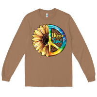 Toasted Coconut Hippie Soul with Sunflower and Leopard Background Long Sleeve Tee - JahusDesignShop