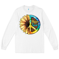 White Hippie Soul with Sunflower and Leopard Background Long Sleeve Tee - JahusDesignShop